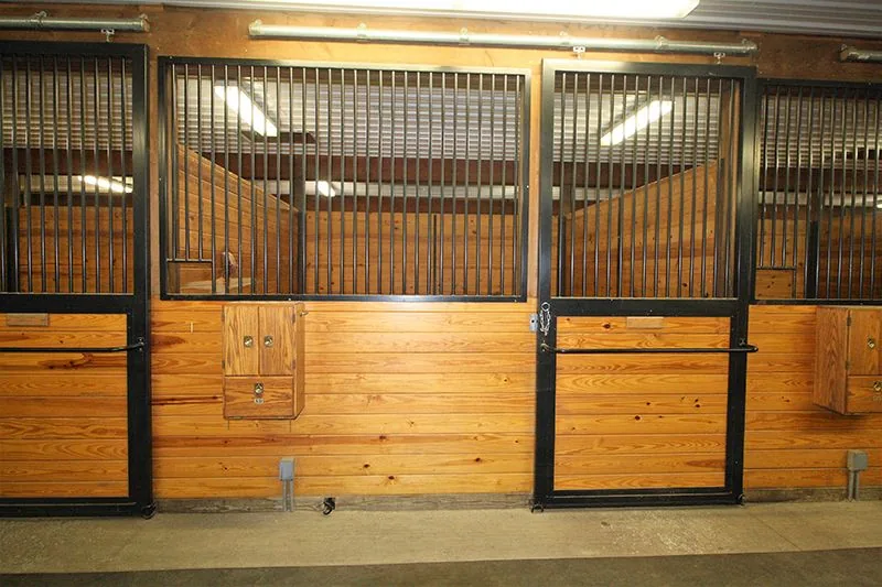 32 matted + 4 stallion/quarantine stalls
